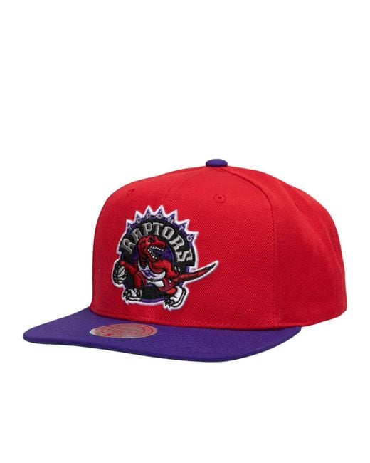 Mitchell & Ness Red Nba Hwc Toronto Raptors Core Basic Snapback Cap for men
