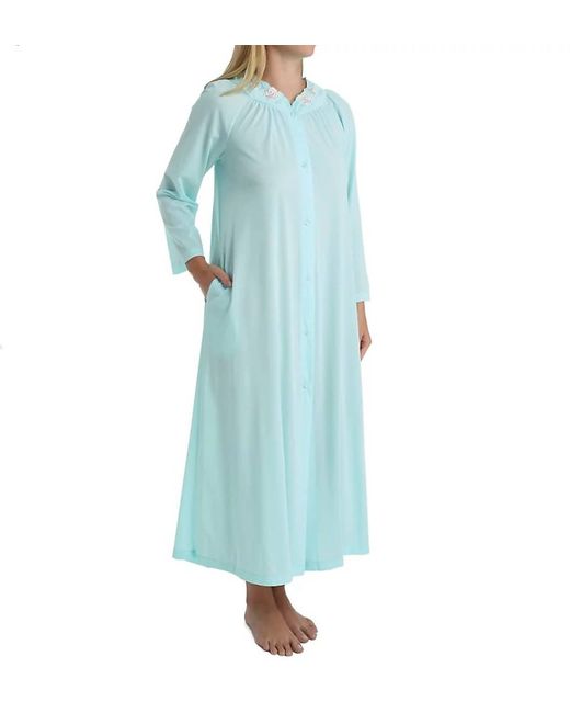 Shadowline Lingerie Long Sleeve Button Down Robe in Blue | Lyst