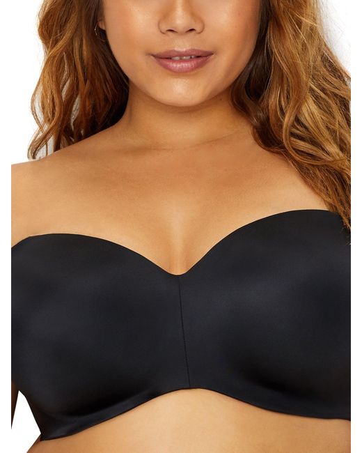 Curvy Couture Blue Smooth Way Strapless Bra