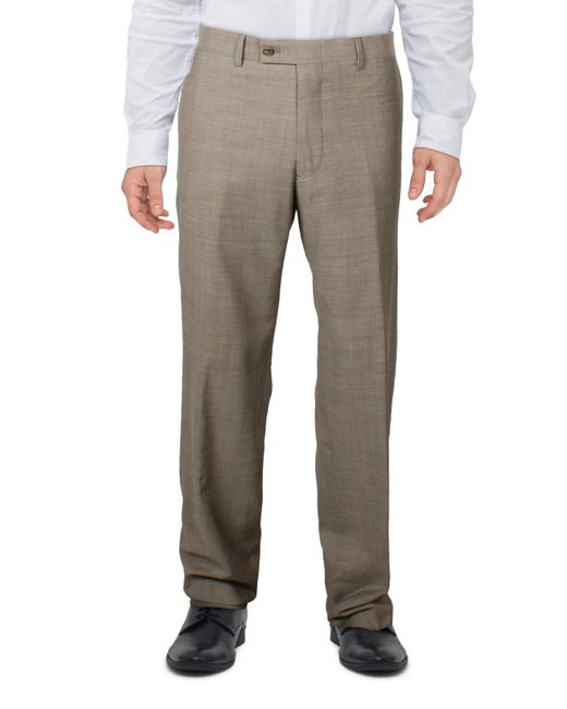 The Men's Store Gray Wool Office Dress Pants for men