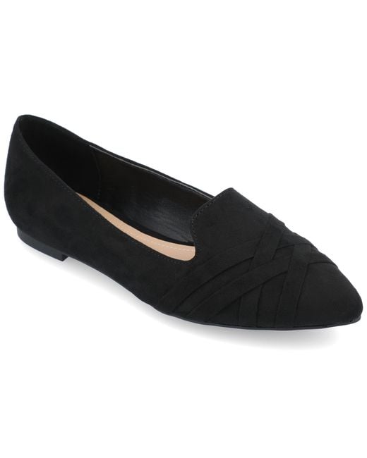 Journee Collection Black Collection Wide Width Mindee Flat