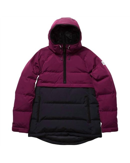 Holden Purple Side Zip Puffer Jacket