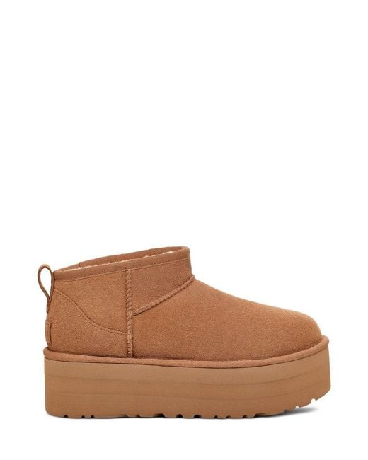 Ugg Brown W Classic Ultra Mini Platform Boots