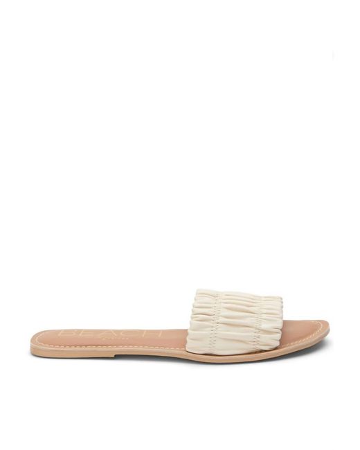 Matisse White Channel Sandals
