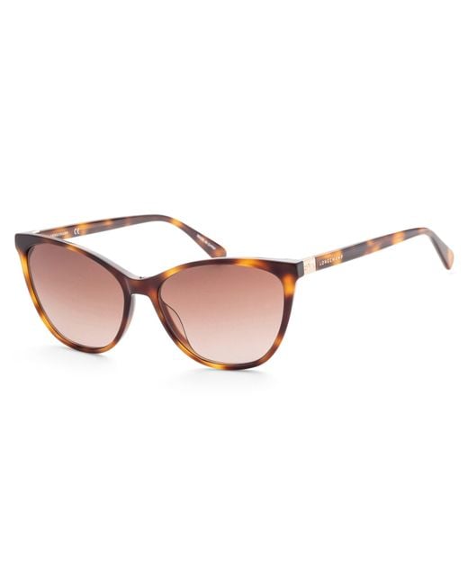 Longchamp 57mm Havana Sunglasses in Pink | Lyst