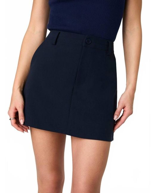 French Connection Blue Azra Twill Skort