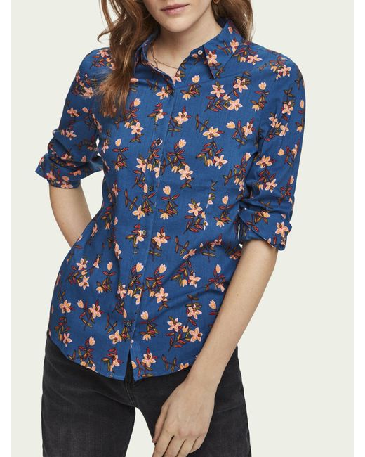 Soda Synthetic Floral Print Shirt 