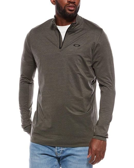 Oakley Gray Gravity Range 1-4-Zip Pullover for men