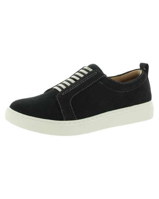 Comfortiva Black Align Leather Slip On Casual And Fashion Sneakers