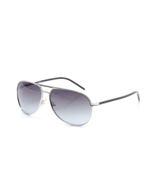 Dior Metallic Teardrop Sunglasses Silver