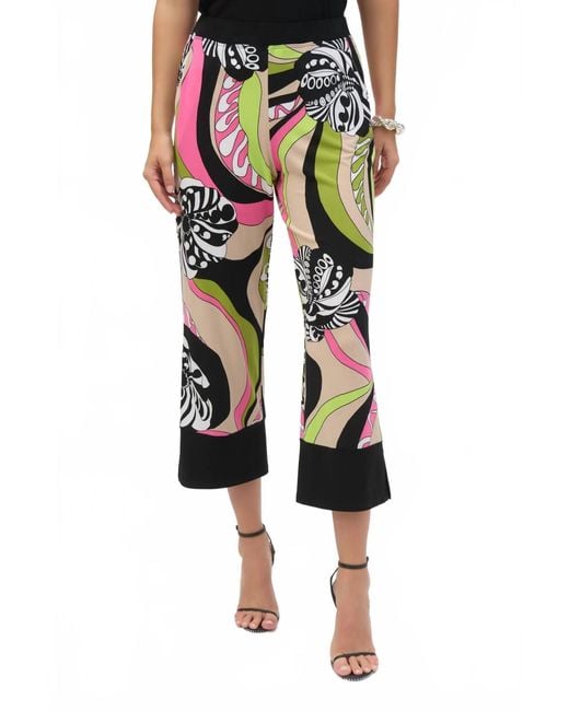 Joseph Ribkoff Black Retro Pull On Cropped Pants