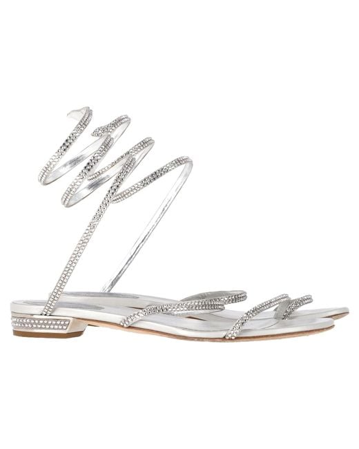 RENE CAOVILLA - Woman - Silver - Flat