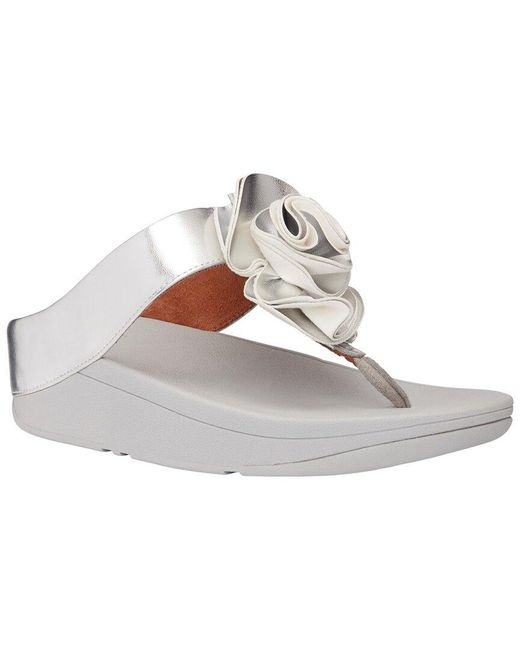 Fitflop White Florrie Toe Sandal