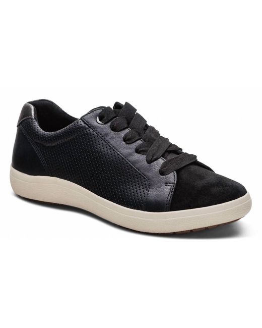 Aetrex Black Courtney Lace-Up Sneakers