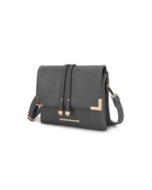 Fashnzfab Gray Mkf Valeska Multi Compartment Crossbody By Mia K