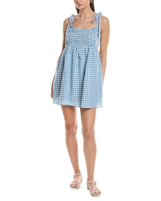 JLuxe Blue Solid Sleeveless Mini Dress