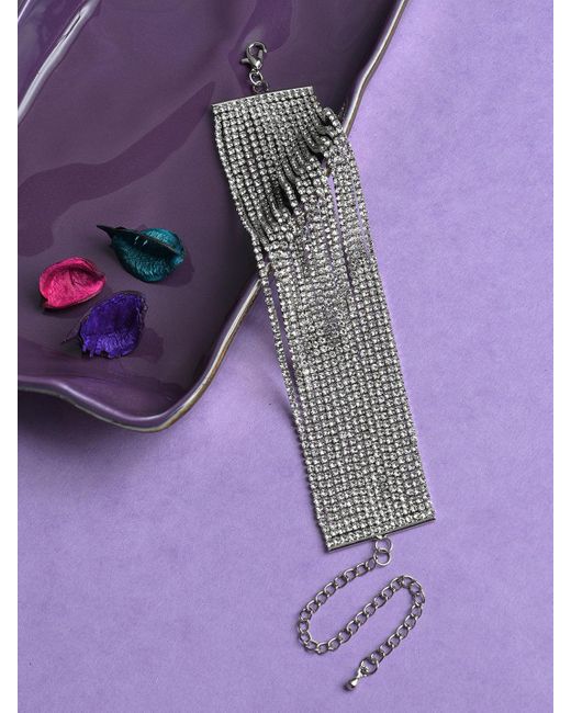 SOH Purple Plated Stone Designer Bracelet