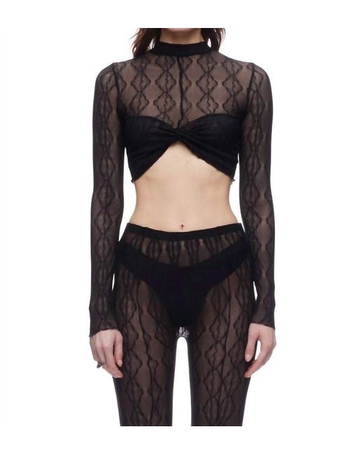 Find Me Now Black Mariposa Crop Top