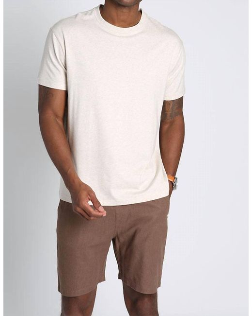 Jachs New York White Cotton Modal Short Sleeve Crewneck Tee for men