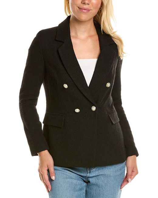 Nanette Lepore Black Mojave Boucle Jacket