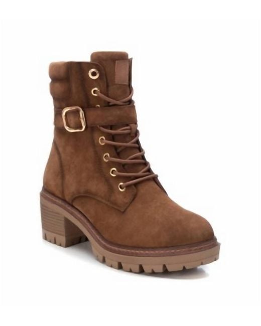 Xti Brown Carmela Suede Booties