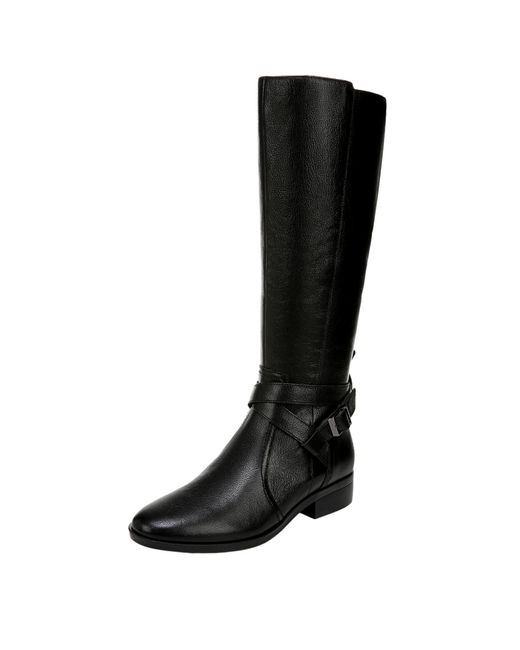 Naturalizer Black Rena 2 Extra Wide Calf Riding Boots Leather J2427L1004