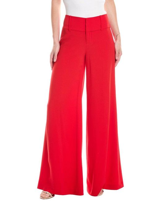 Alice + Olivia Red Olivia Pant
