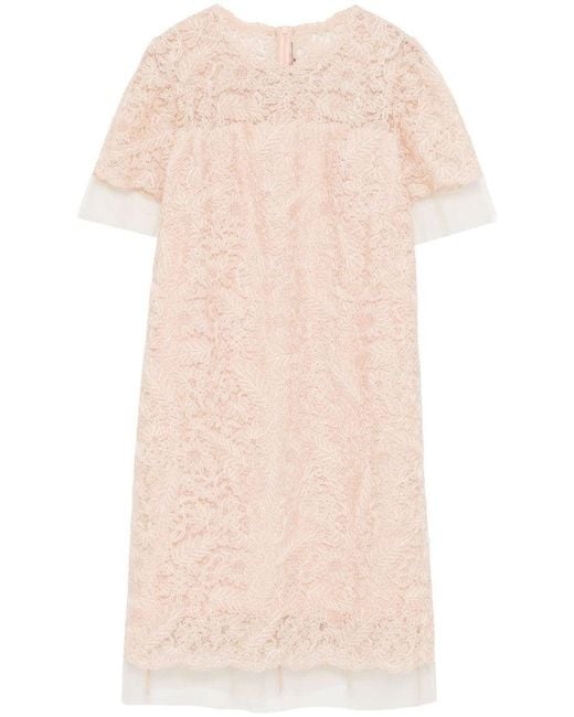 オールインワン・サロペット Ermanno Scervino Lace Overlay Evening Dress Ermanno Scervino Lace Overlay Evening Dress in Pink | Lyst