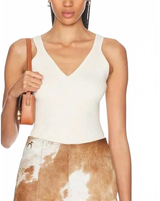 Jonathan Simkhai White V Tank Ivory