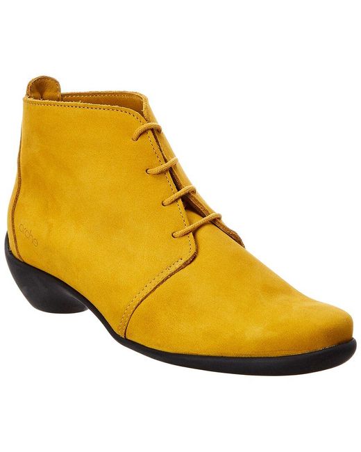 Arche Yellow Tessam Leather Bootie