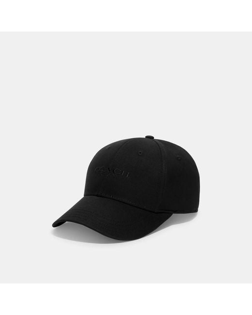 COACH Black Baseball Hat With Embroidery