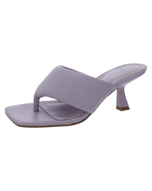 Marc Fisher Purple Cici Leather Thong Heels