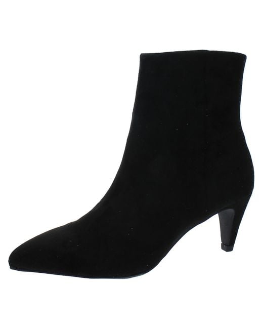 Dolce Vita Black Sabryna Pointed Toe Kitten Heel Ankle Boots