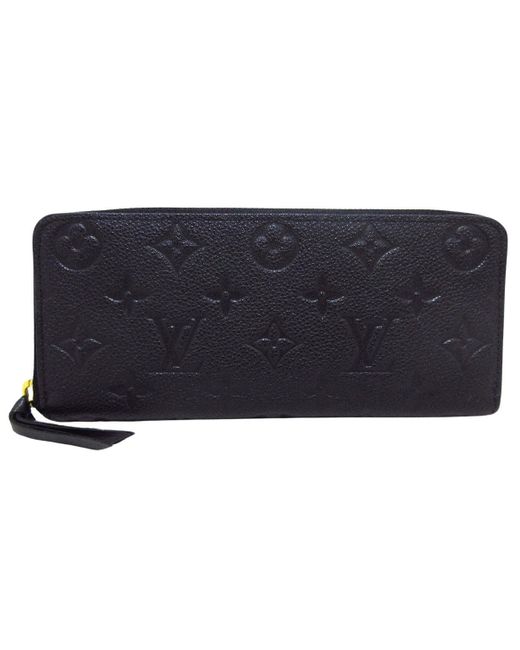 Louis Vuitton Blue Clemence Leather Wallet (pre-owned)