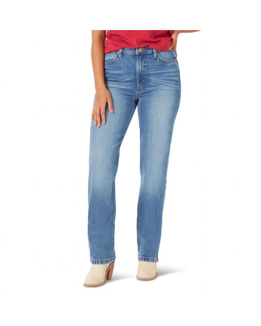 Wrangler Blue Rooted Collection High Rise Straight Leg Jean I