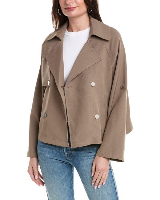Rachel Roy Natural Cropped Trench Coat