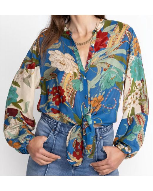 Johnny Was Blue Teebee Tori Blouse