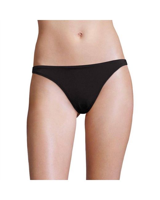 MILLY Black Solid St. Lucia Bikini Bottom