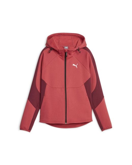 PUMA Evostripe Winterized Hoodie in Red | Lyst