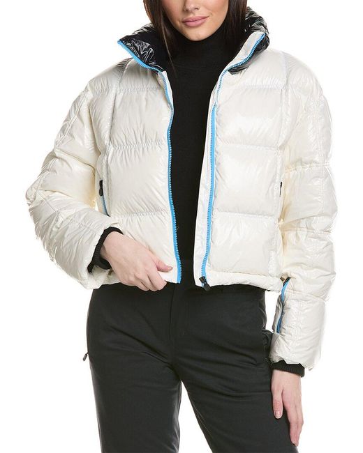 Perfect Moment White Nevada Quilted Glossed-shell Down Ski Jacket