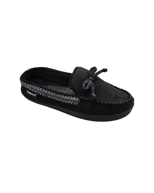 Isotoner Black Microsuede Seth Moccasin for men