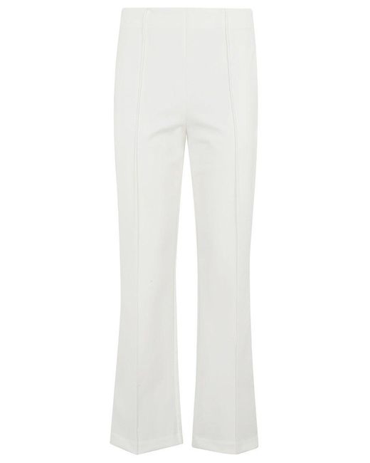 Jonathan Simkhai White Ivory Cropped Pants With Side Zip Closure