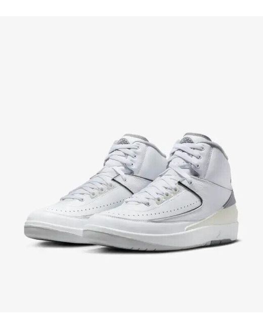 Nike White Air Jordan 2 Dr8884-100 Mid Top Basketball Sneaker Shoes Hhh28 for men