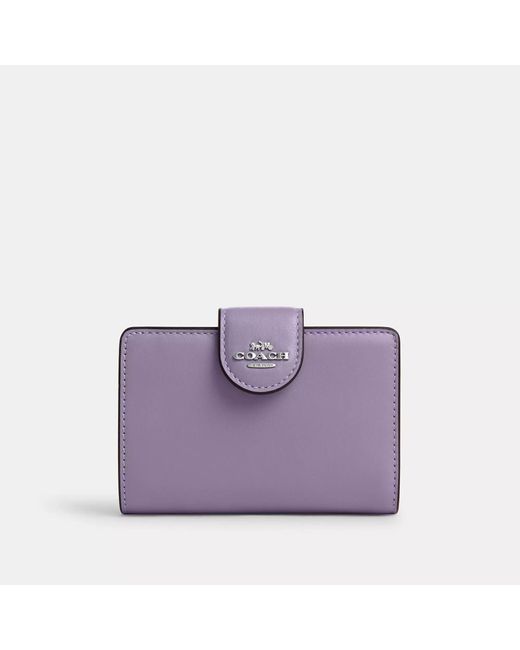 COACH Purple Medium Corner Zip Wallet
