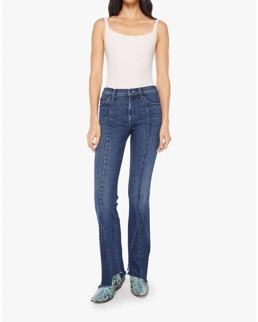 Mother Blue Insider Skimp Pointy Fray Jeans