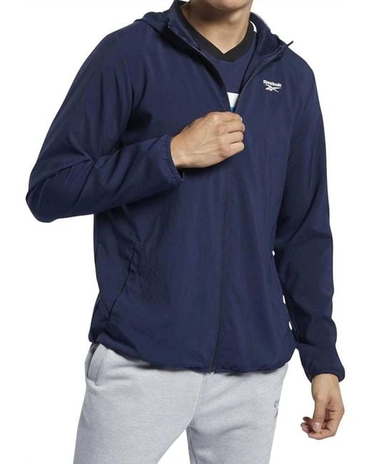 Reebok Blue Id Train Woven Jacket for men