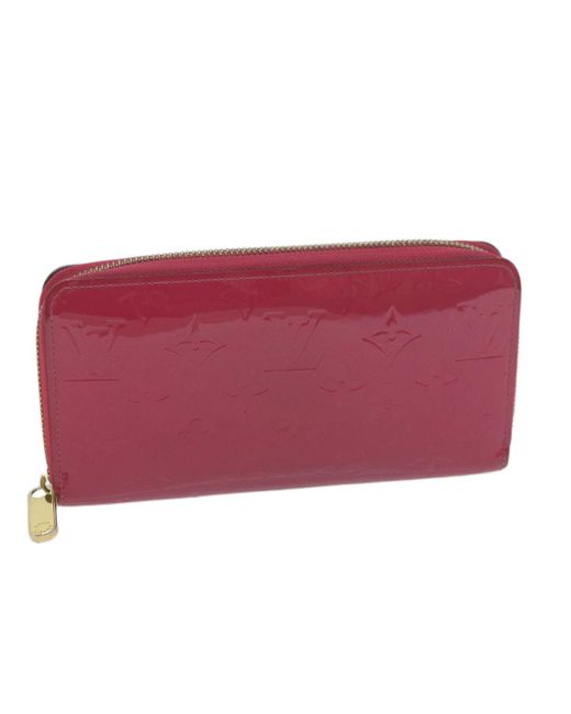 Louis Vuitton Red Zippy Wallet Patent Leather Wallet (pre-owned)