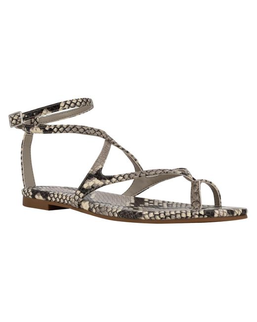 Guess Nalanie Patent Strappy Gladiator Sandals in Metallic | Lyst