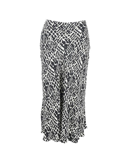 Ba&sh Gray Oddy Printed Midi Skirt