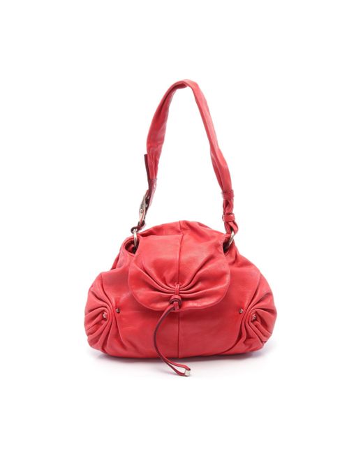 Saint Laurent Red One Shoulder Bag Leather